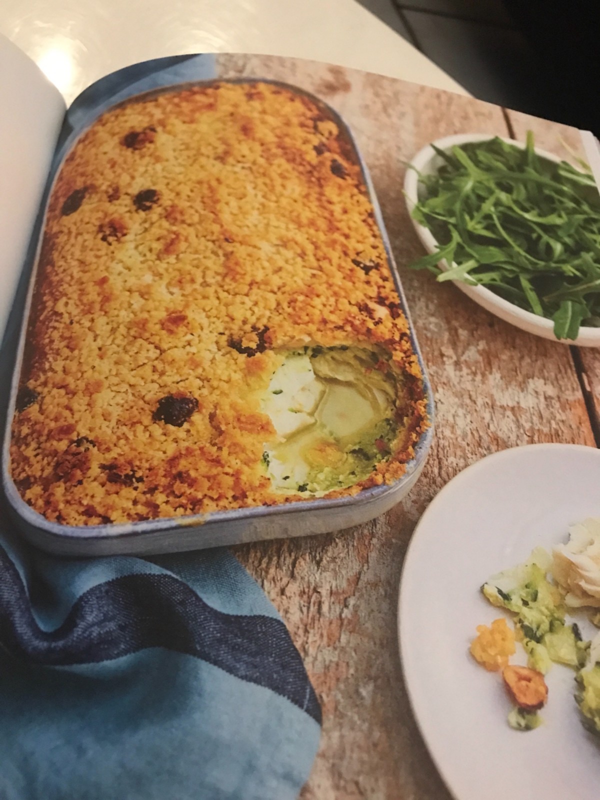Crumble de cabillaud aux courgettes