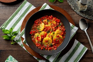Pommes de terre aux tomates et poivrons