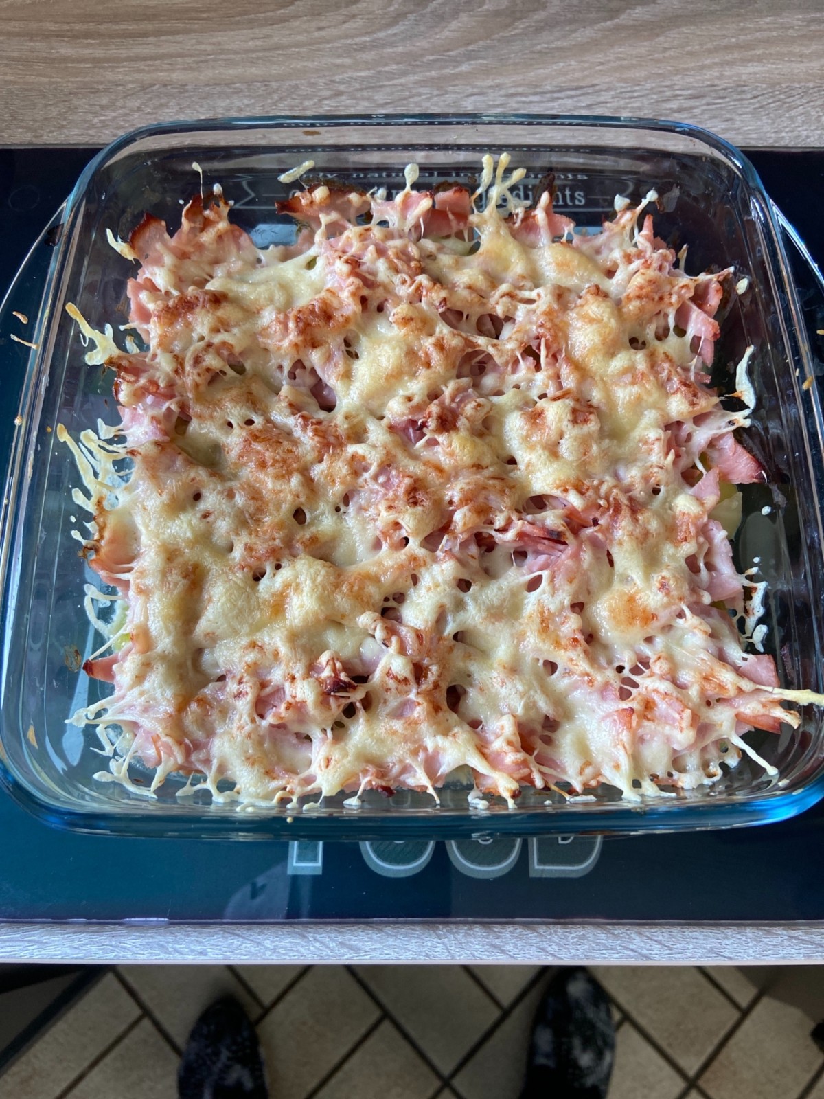 Courgettes bacon gratinées