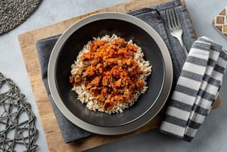 Bœuf à la thaïlandaise accompagné de riz