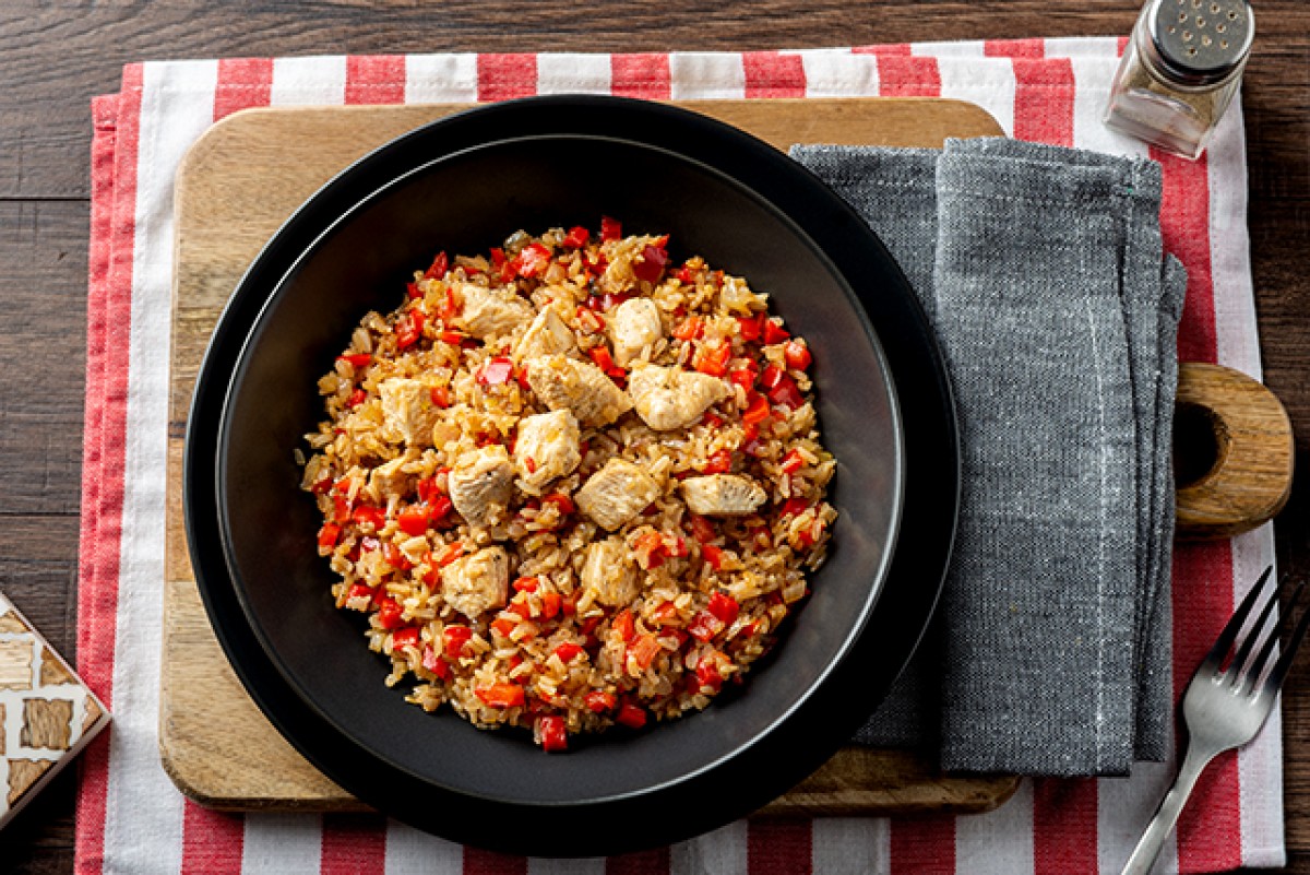 Paella con pollo semplice