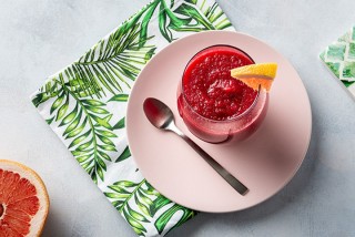 Mousse de remolacha y pomelo