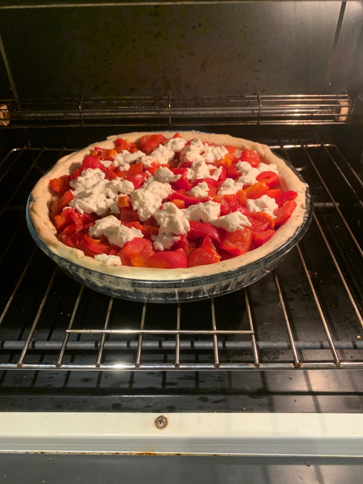 Tarte poivron chèvre moutarde