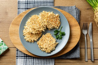 Celery and oat pancakes