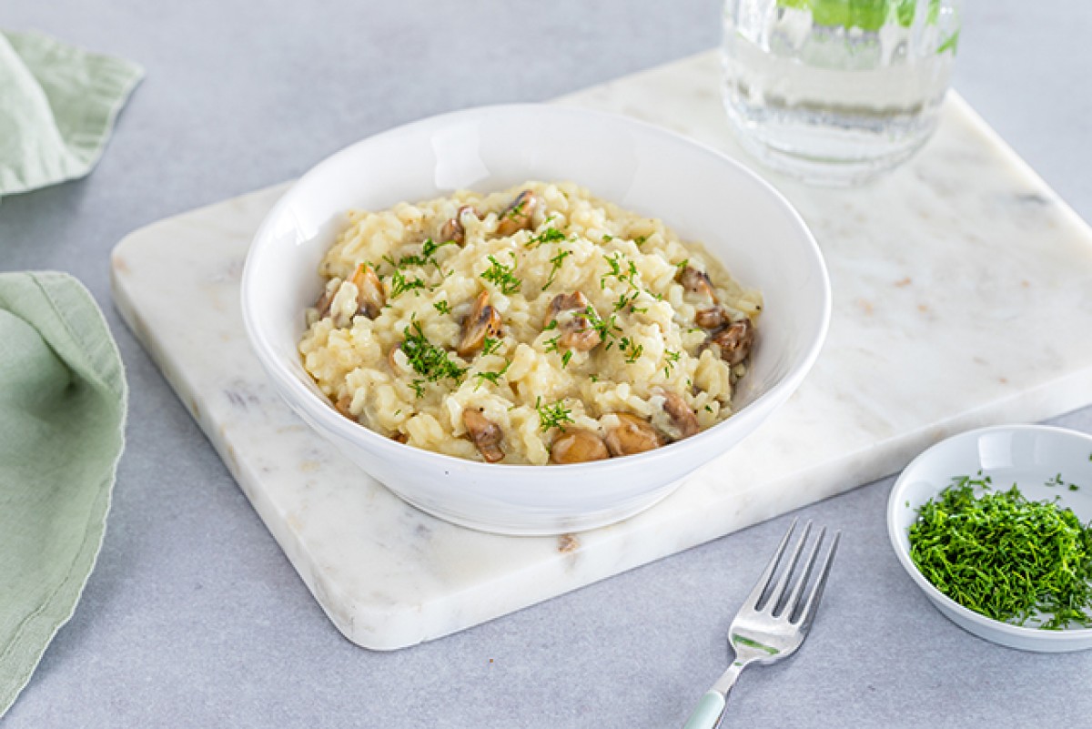 Risotto végétarien aux champignons