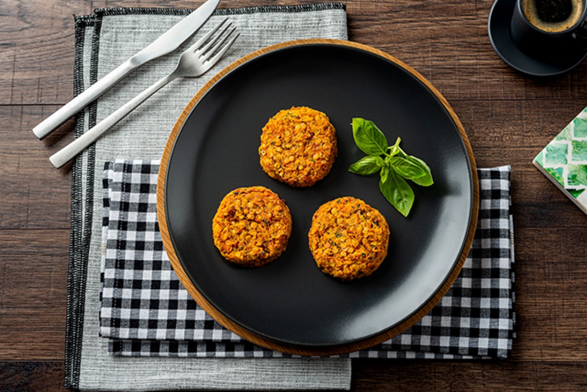 Burgers aux lentilles et carottes