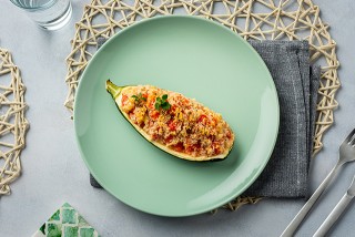 Courgette farcie au couscous