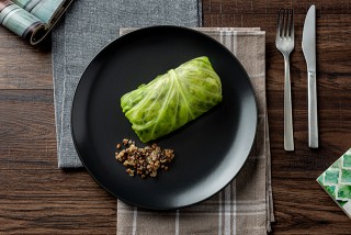 Gołąbki (chou farci) au blé noir et aux champignons