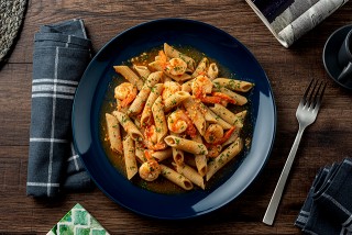 Poêlée de crevettes aux tomates (plat de Robert Sowa)