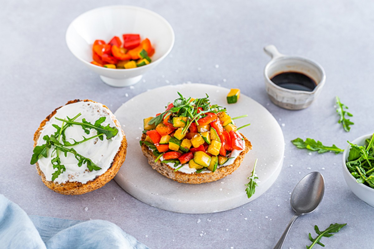 Burger végétarien grillé à la courgette