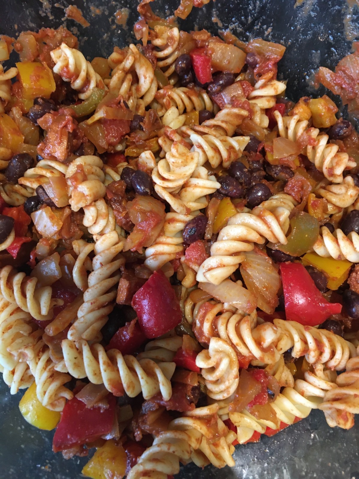 Chorizo black bean pasta