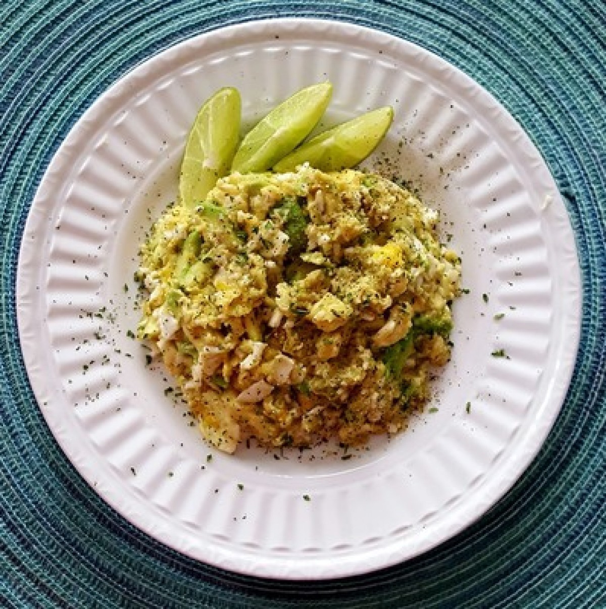Scrambled eggs with avocado