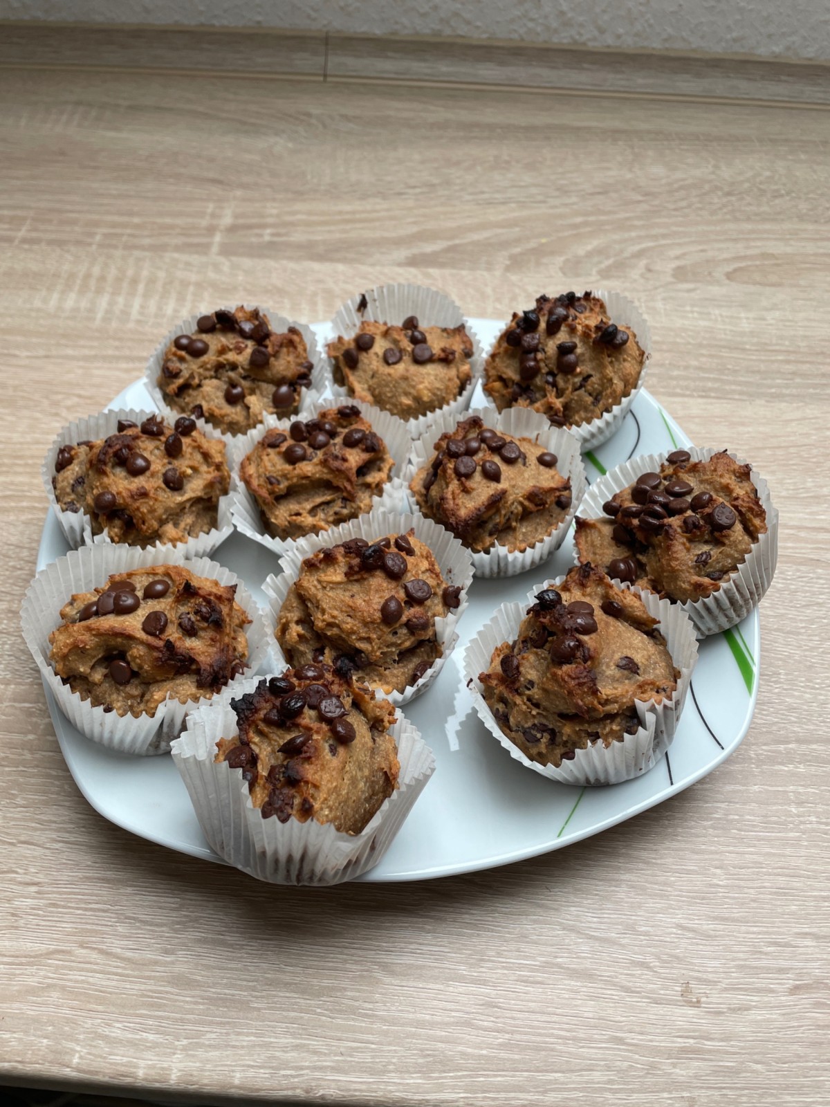 Gesunde Bananen Erdnussbutter Muffins