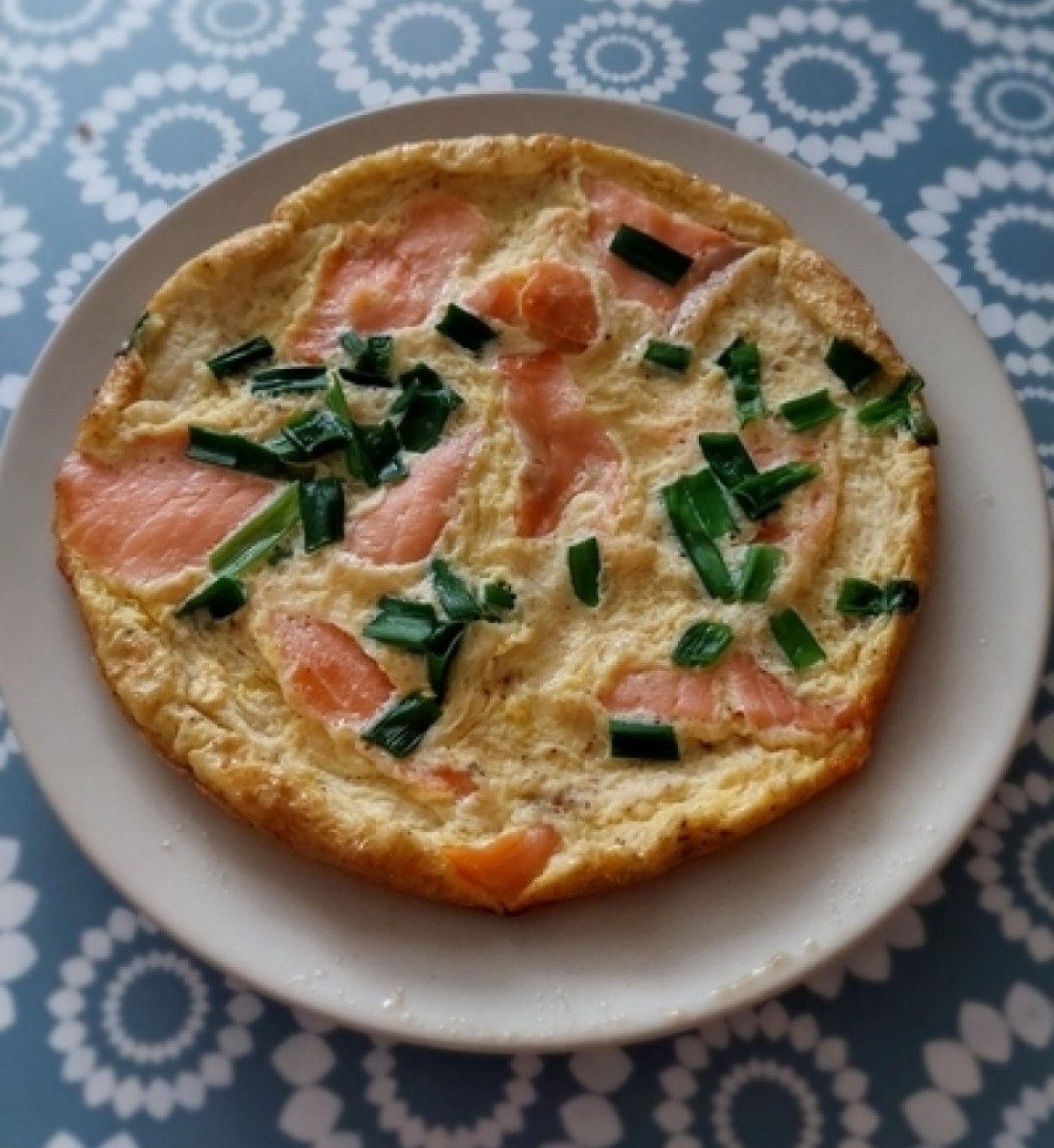 Omelette with salmon