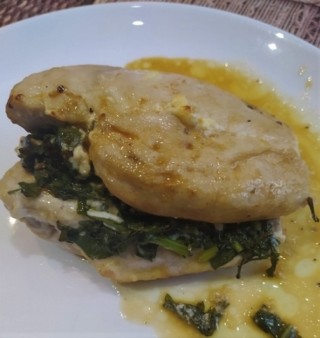 Chicken stuffed with feta and parsley