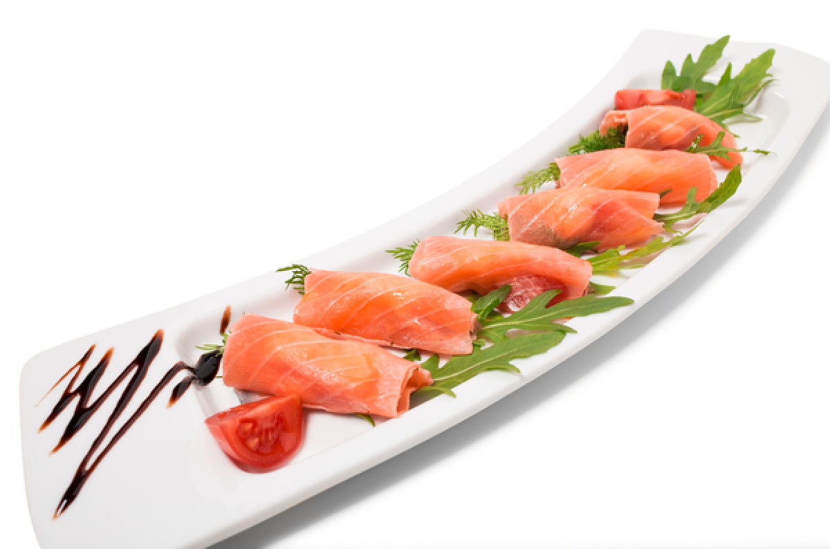 Salmon roulades