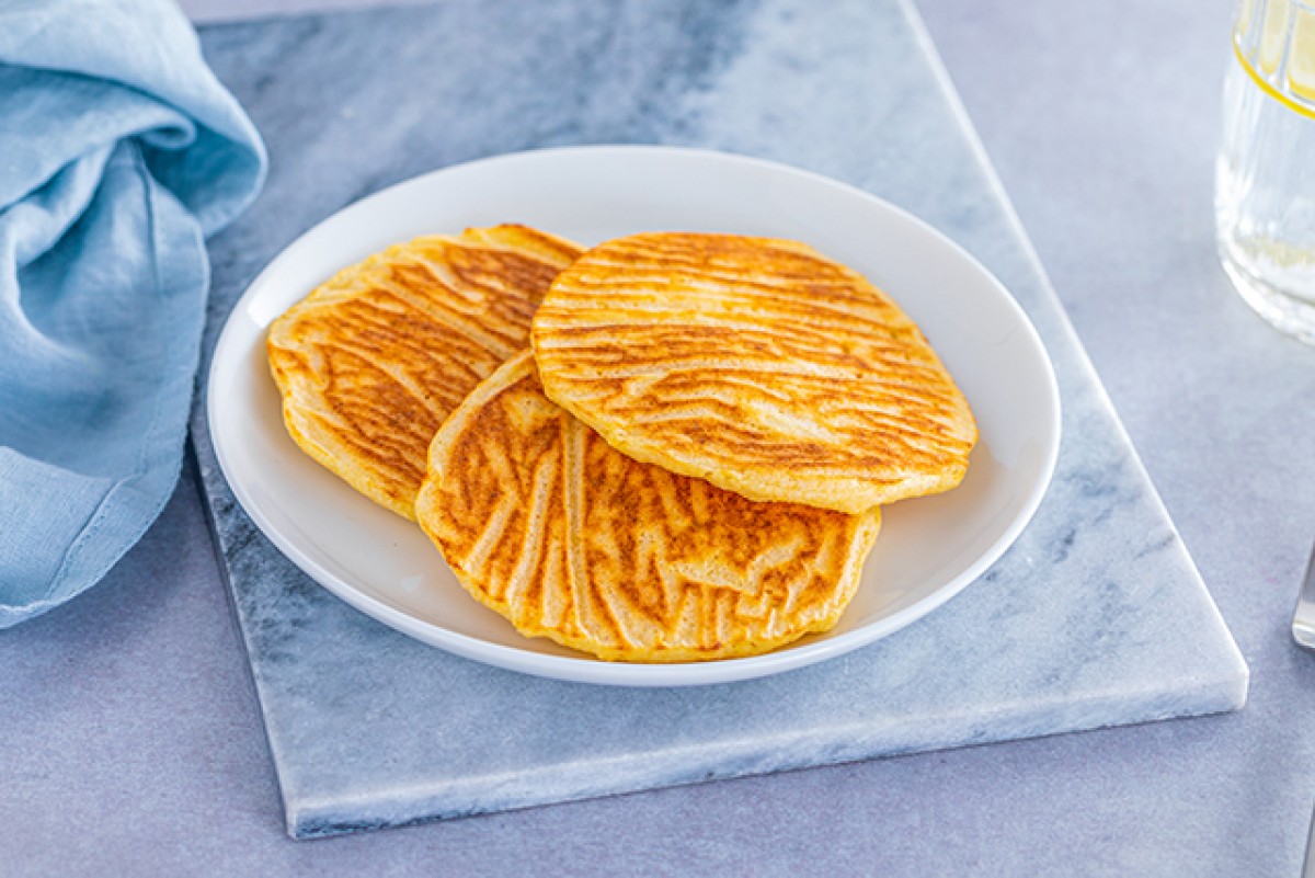 Crêpes de fromage blanc et de semoule cuites au four