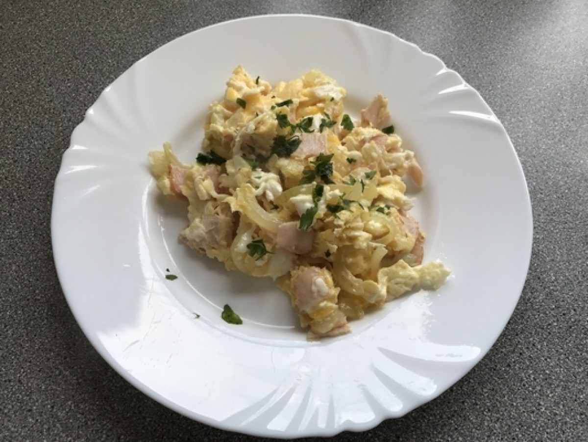 Rührei mit Schinken