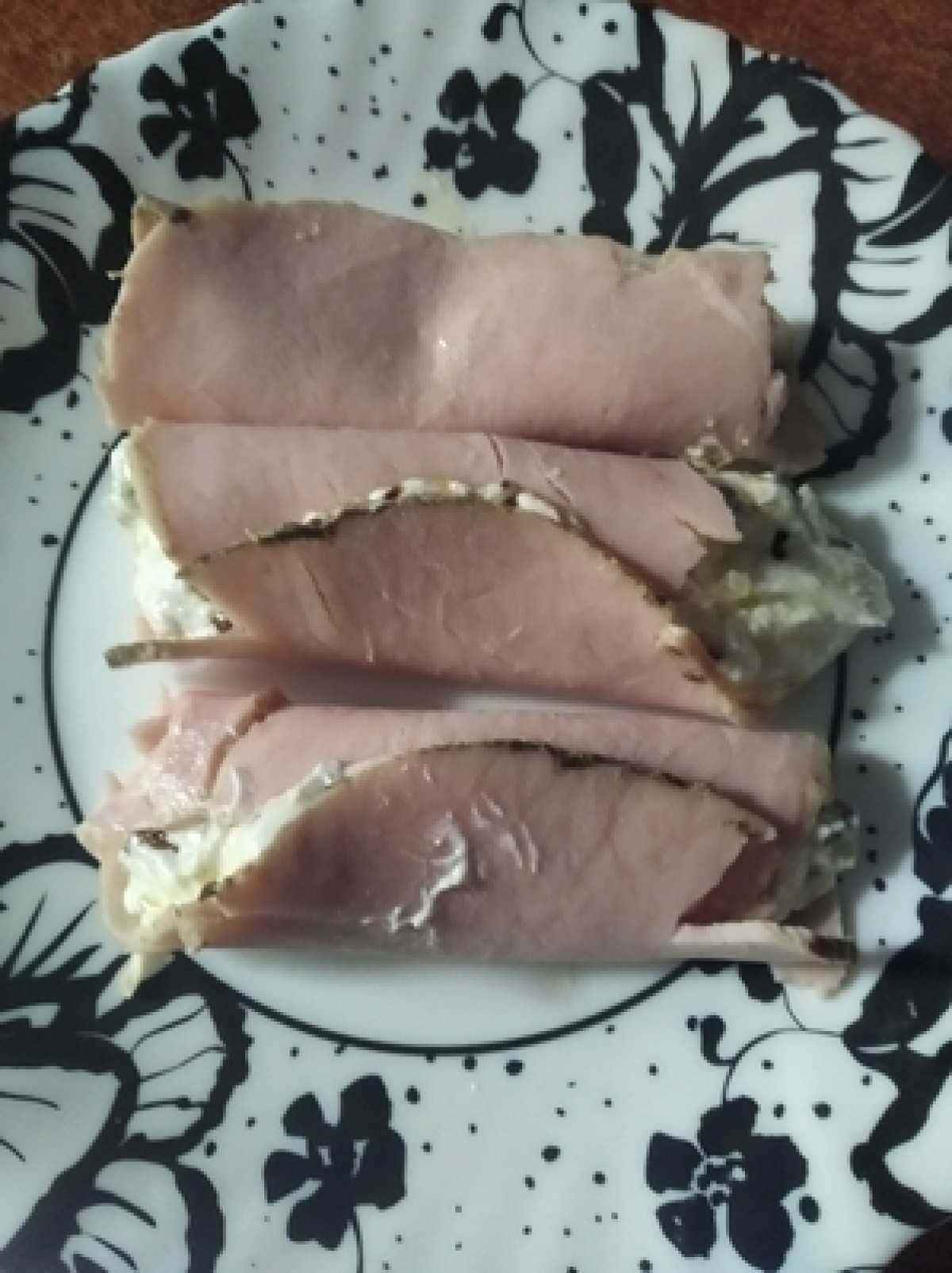 Schinkenröllchen mit Quark