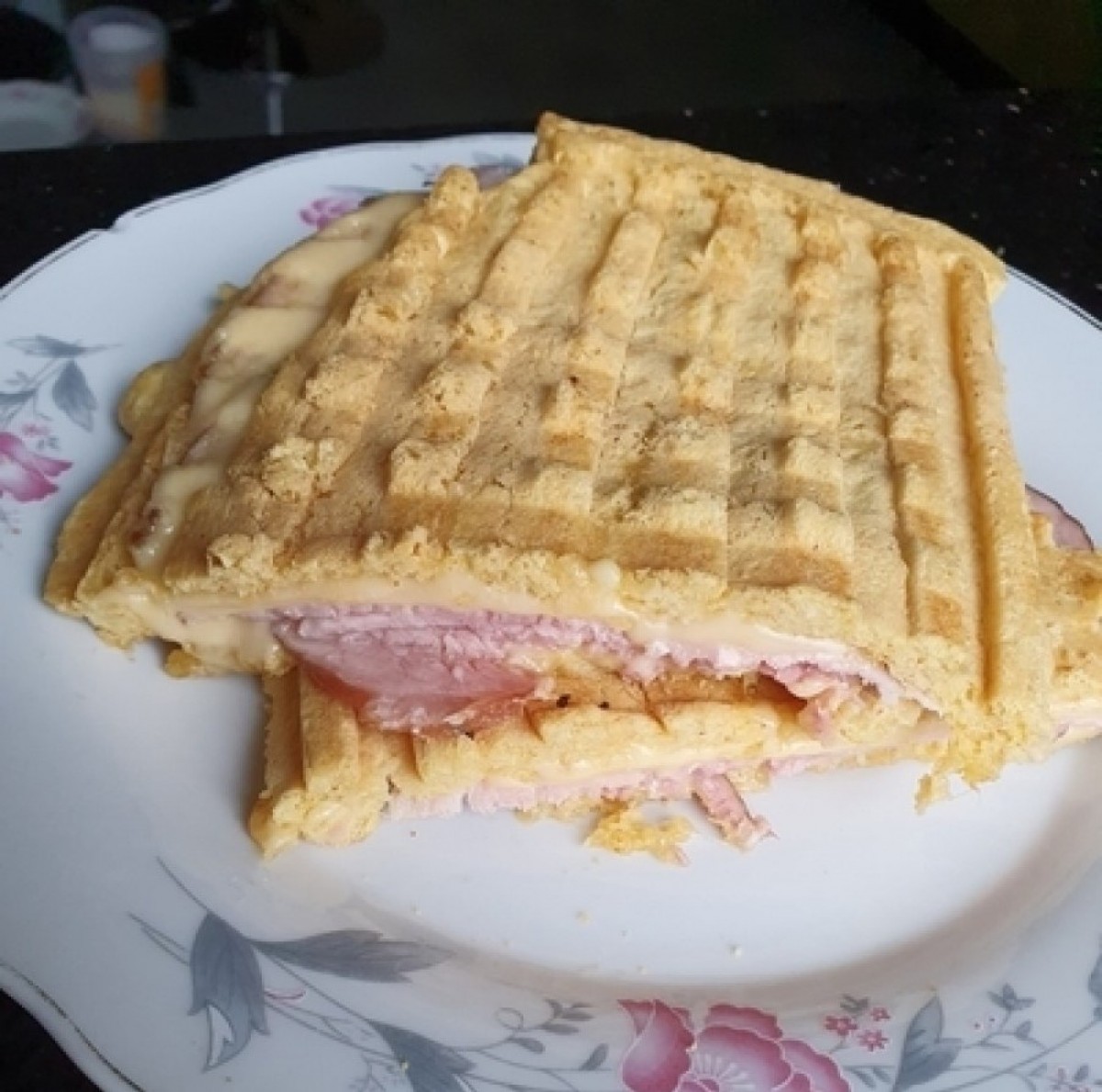 Cheese and ham panini