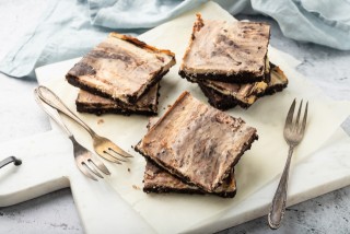 Brownie de queso keto