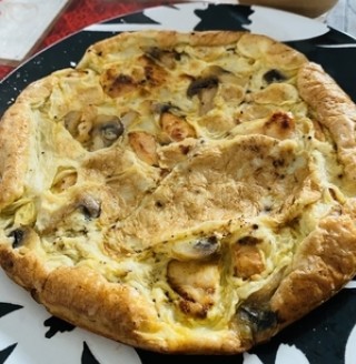 Omelet met kip en champignons