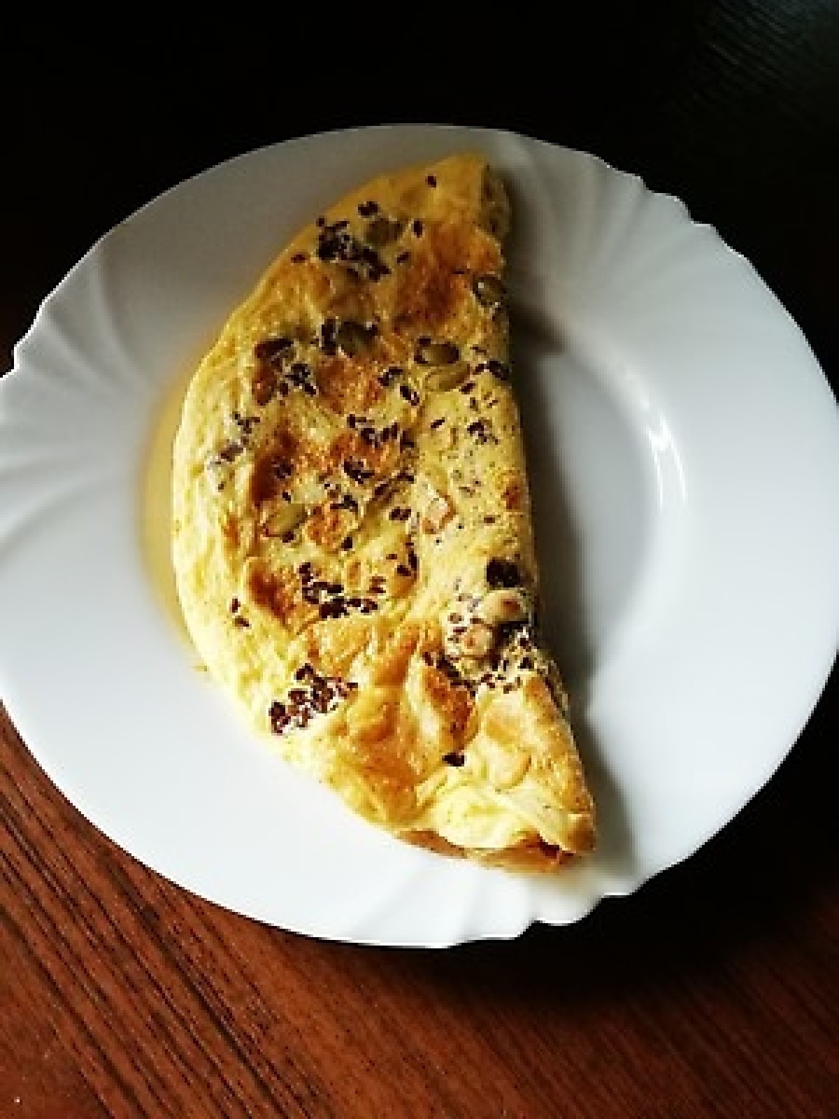 Omelet met zaadjes