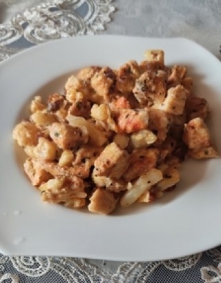 Kalkoen met amandelsaus