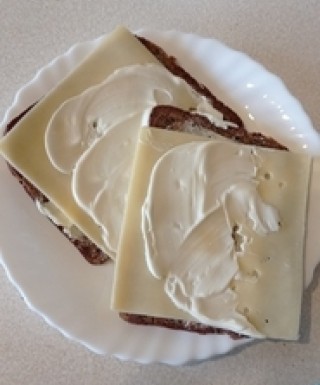 Sandwiches met kaas en mayonaise