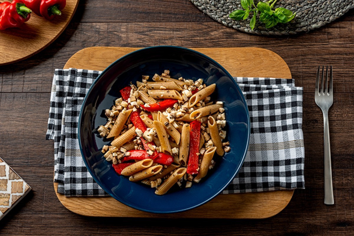 Salade de pâtes aux champignons de Paris
