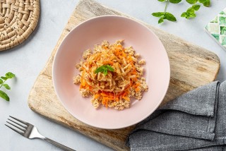 Porridge with carrot, apple and cinnamon
