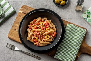 Pasta and olive salad