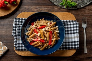 Pasta and mushroom salad