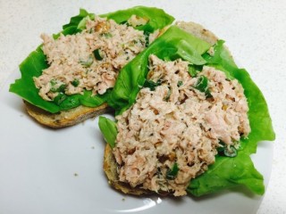 Sandwich met tonijn en noten smeersel