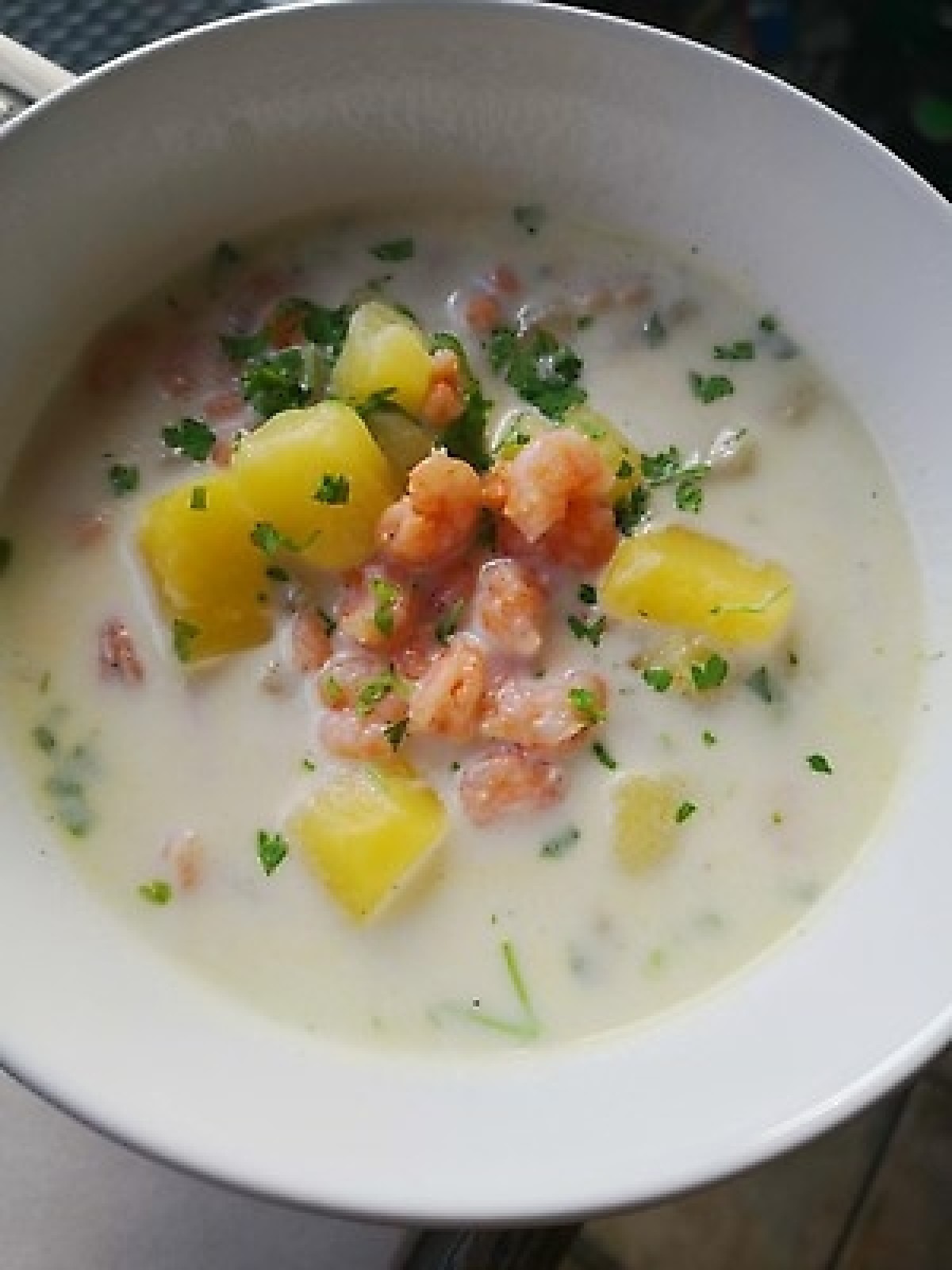 Garnelen-Kartoffel-Suppe