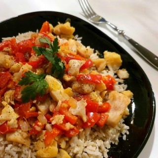 Provençal fish with rice