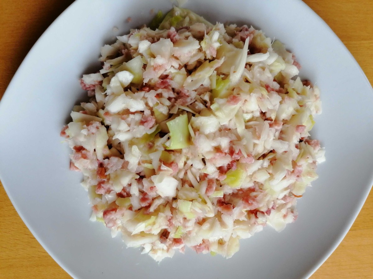 Lauwarmer Weißkrautsalat