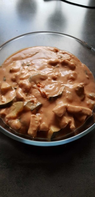 Pute mit Frischkäse Sahnesoße