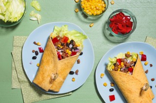 Groente wrap met kipgehakt