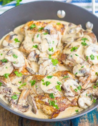 Hähnchen in Pilz-Sahne-Soße