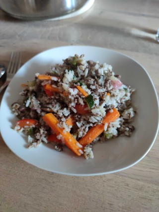 Hackgemüsereißpfanne