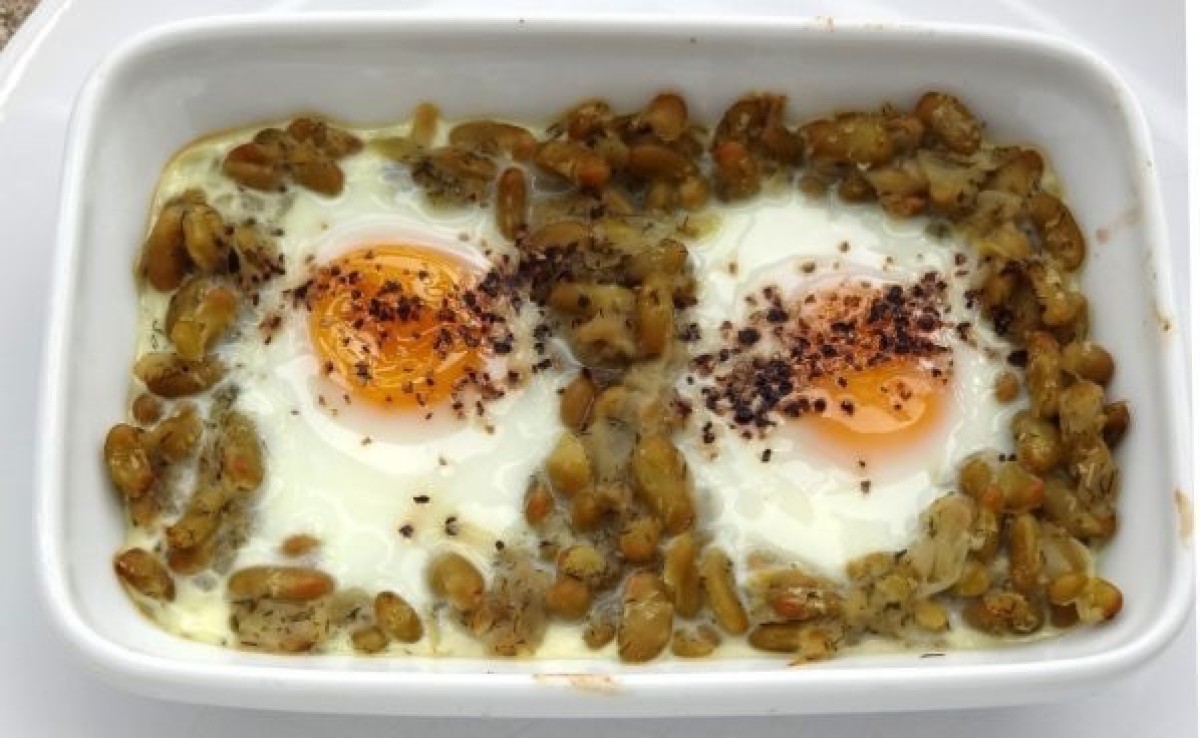 Flageolets aux œufs et aneth (Baghali-ghtot Iran)