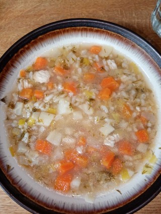 Vegetable and poultry soup