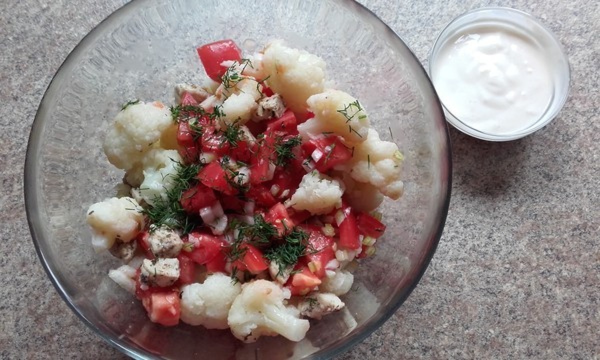 Turkey and cauliflower salad