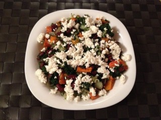 Pumpkin and bean salad