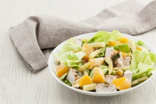 Salade de dinde, orange et haricots verts