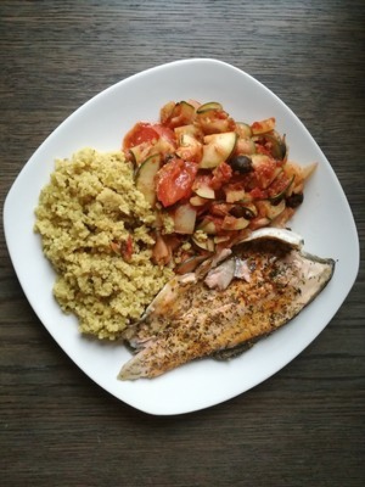 Poisson (la recette de Gordon Ramsay) accompagné de semoule de millet