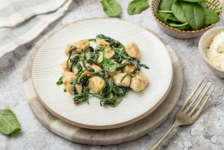 Pollo con spinaci e mascarpone
