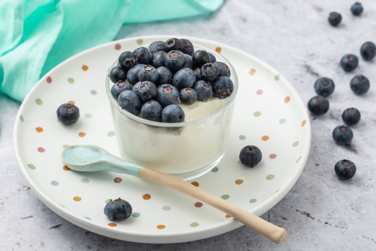 Ricotta dessert with fruit