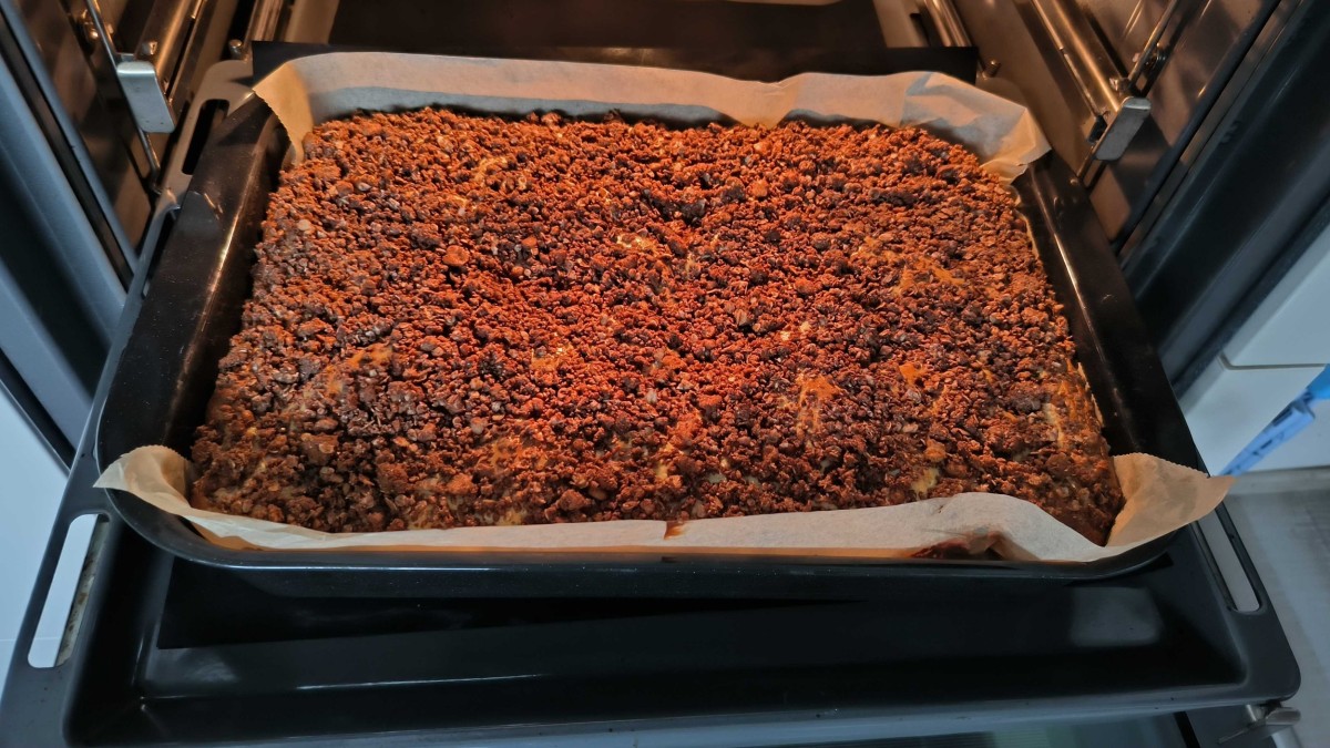 Kirsch Käsekuchen mit Keksboden